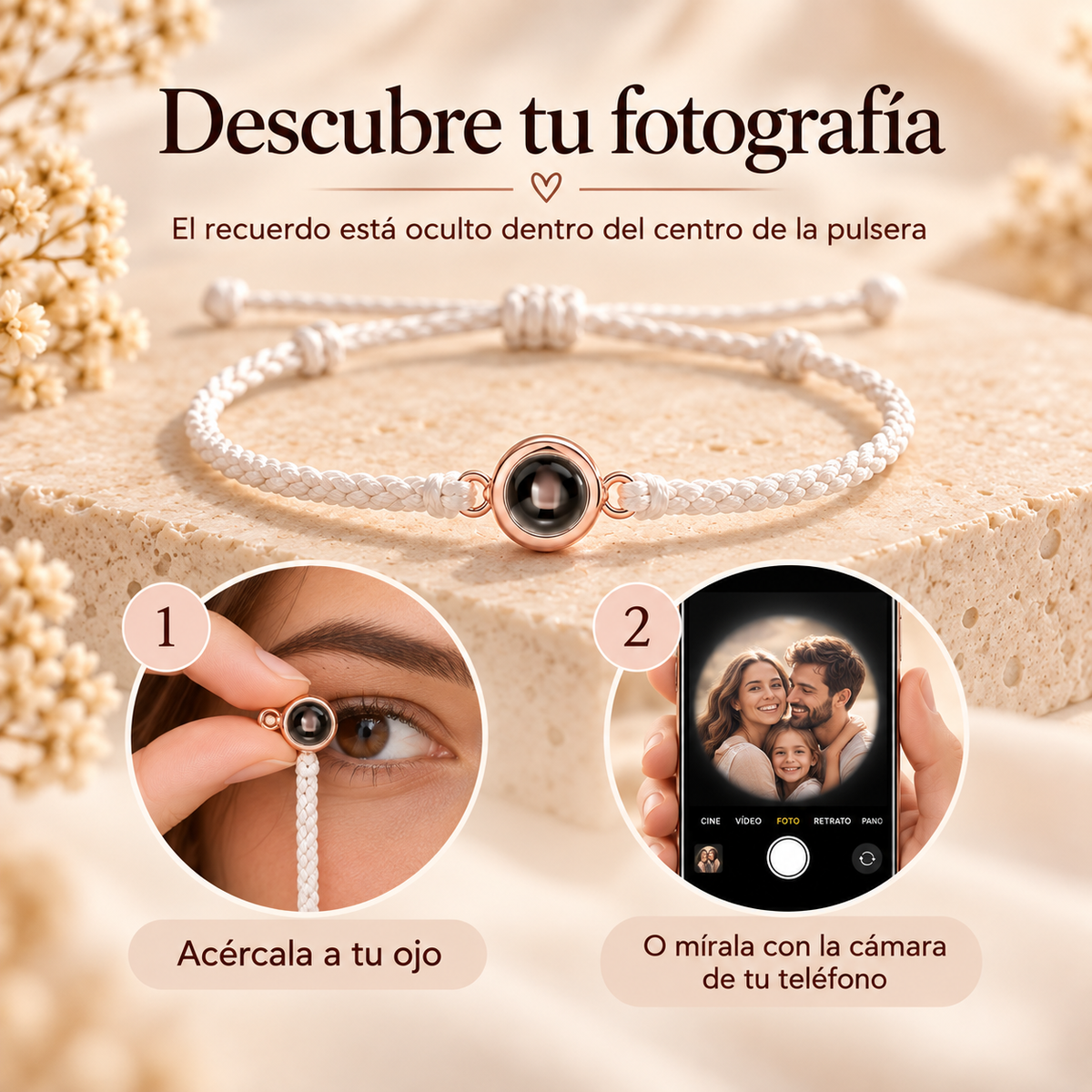 Cómo descubrir la fotografía oculta en la pulsera