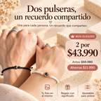 Oferta de dos pulseras personalizadas para compartir un recuerdo