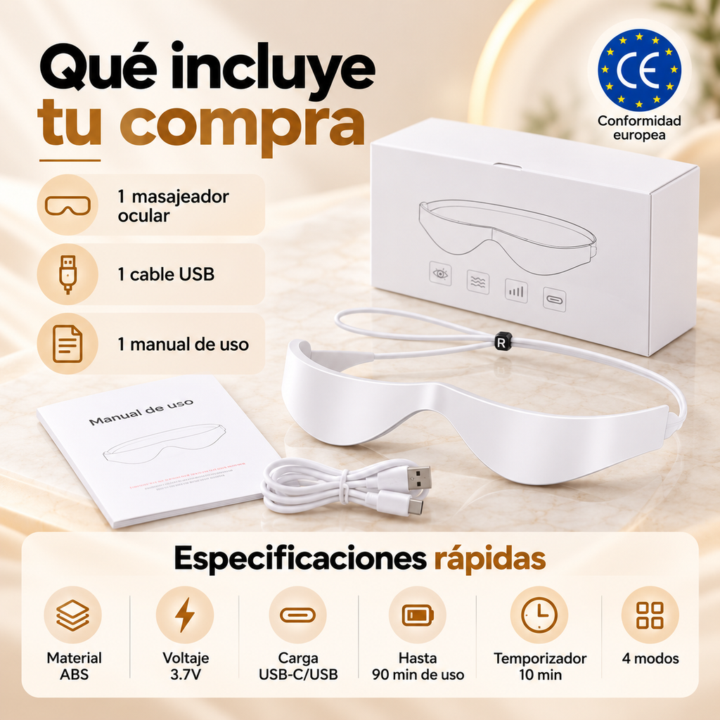 Qué incluye el masajeador ocular