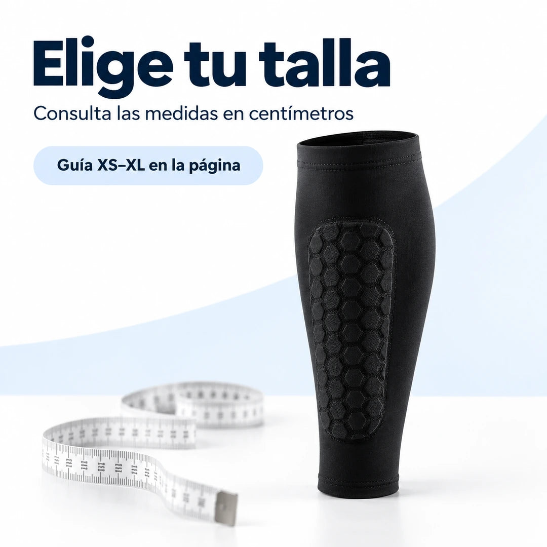 Guía para elegir talla de las canilleras por medidas en centímetros