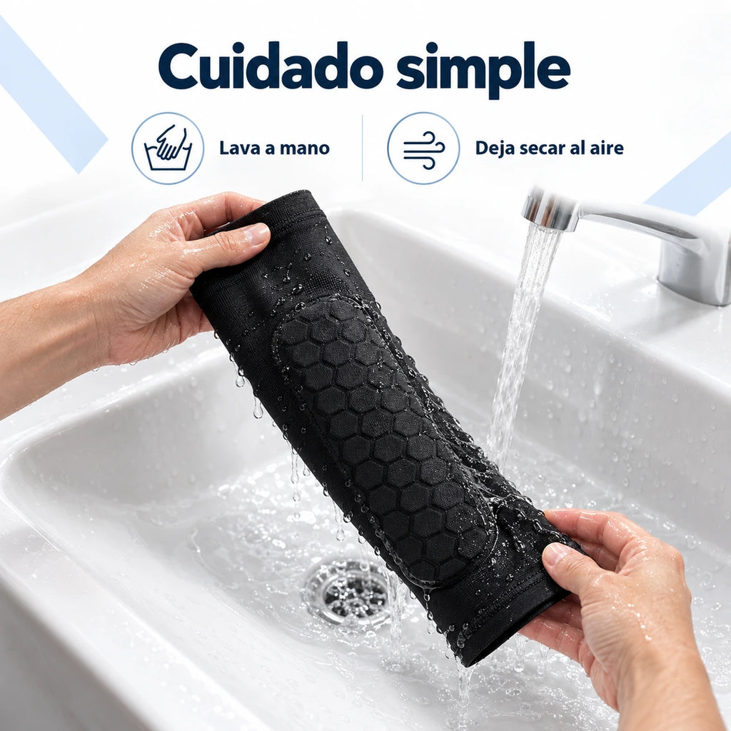 Lavado a mano y secado al aire de las canilleras