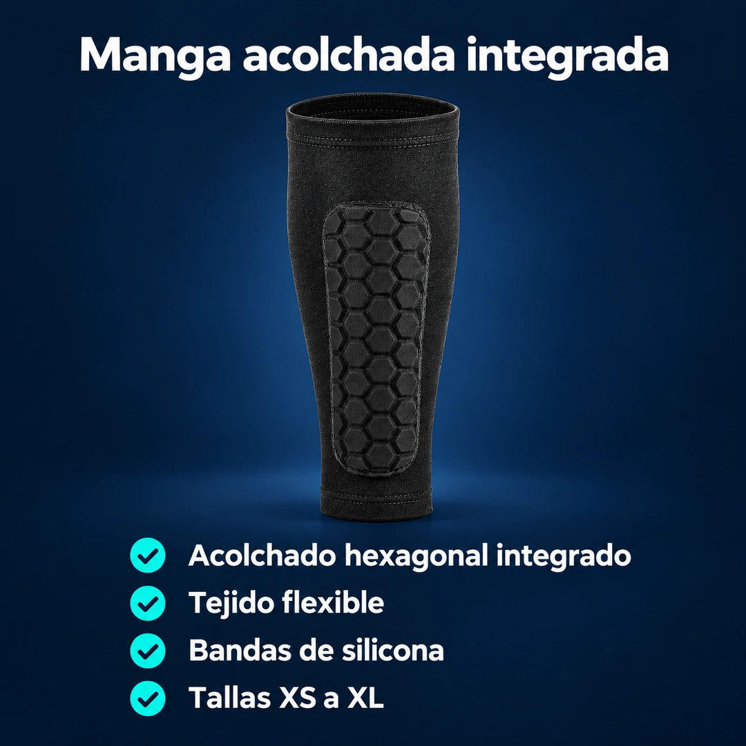 Manga acolchada integrada: acolchado hexagonal, tejido flexible, bandas de silicona y tallas XS a XL