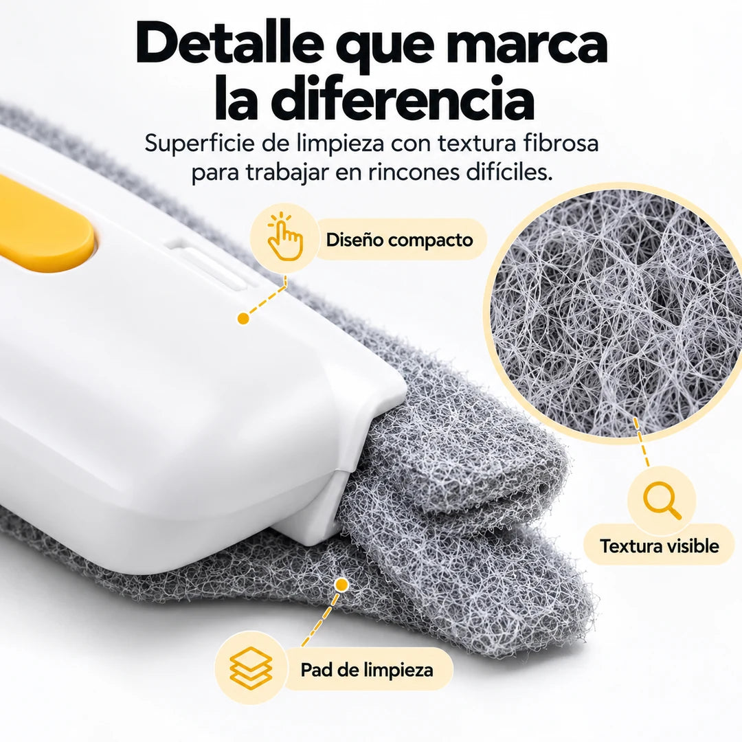 Detalle de fibra del limpiador de ranuras