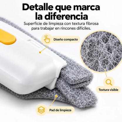 Detalle de fibra del limpiador de ranuras