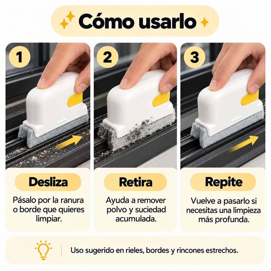 Instrucciones de uso del limpiador de ranuras