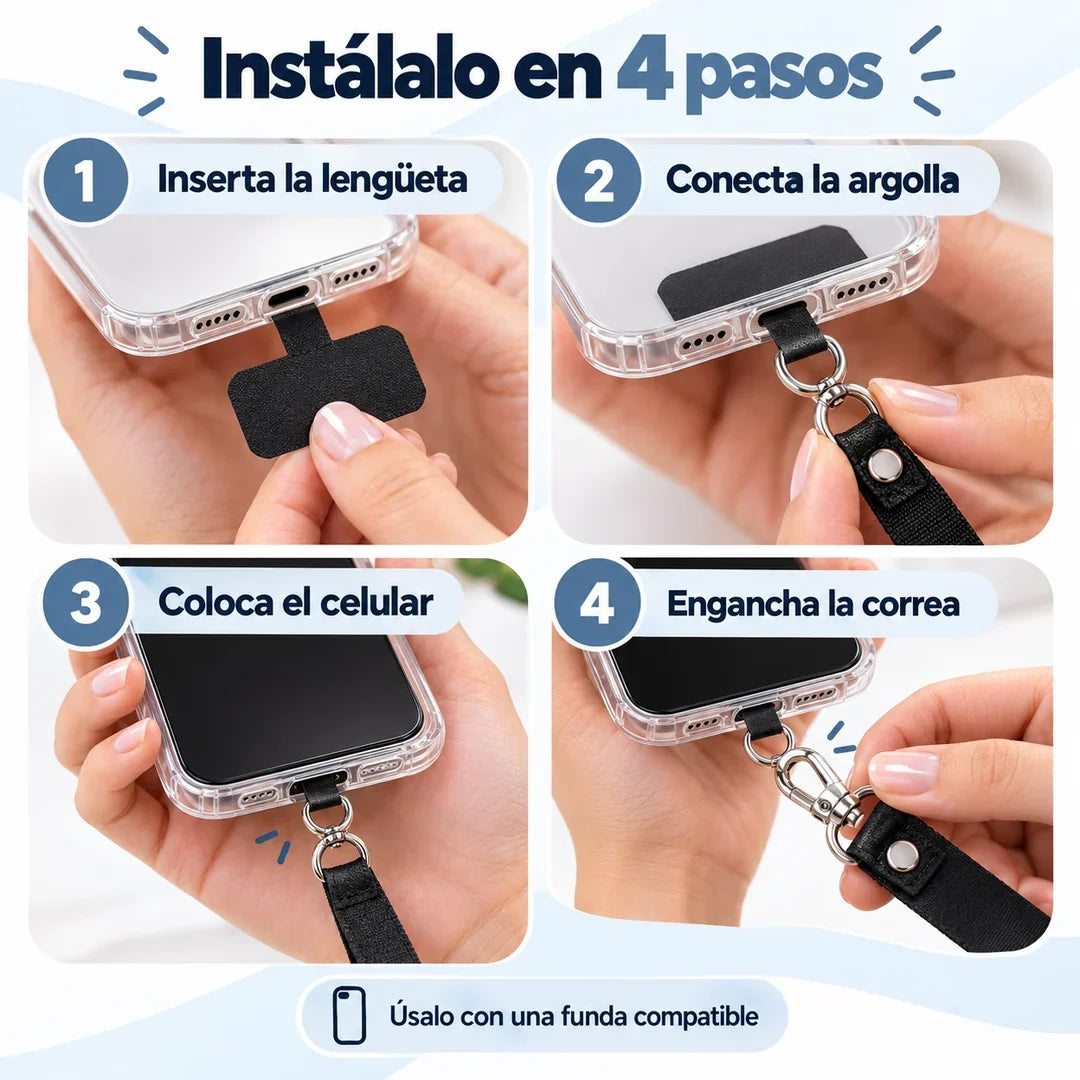 Guía visual de instalación con funda compatible